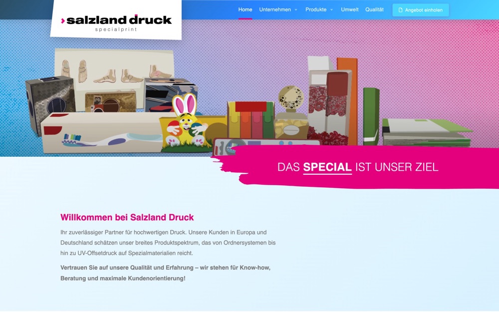 Startseite von Salzland Druck